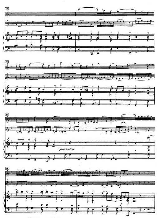 巴哈双小提琴协奏曲第二乐章乐谱5--钢琴考级
