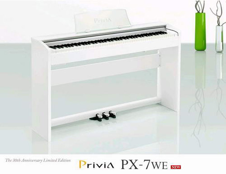 CASIO发布30周年纪念型号:PX-7WE 电钢琴-中