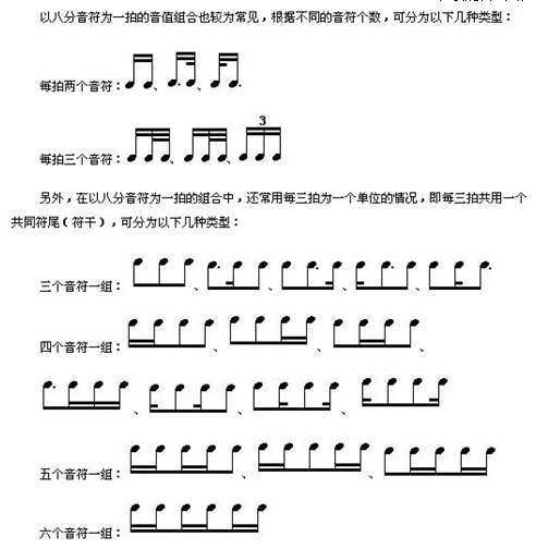 八分音符简谱_简谱音符